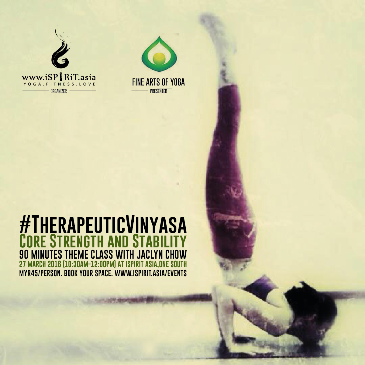 Therapeutic Vinyasa Core strength with Jaclyn Chow