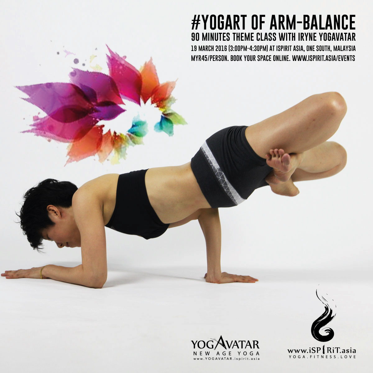 Yogurt Of Arm Balance with iRyne Yogavatar poster v3