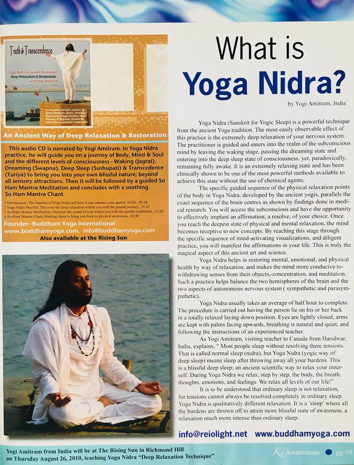 Yogi Amitram What is Yoga Nidra